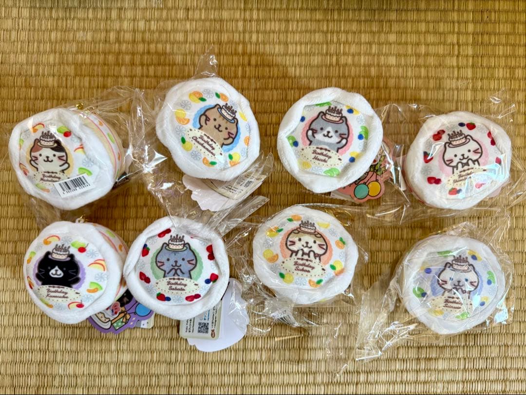 ハピンズ　ふくふくにゃんこ　バースデーケーキストラップ　コンプリートセット ハピンズ ふくふくにゃんこ バースデーケーキストラップ コンプリート