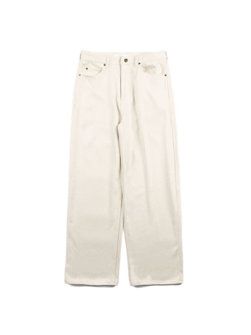 SILK NEP DENIM PANTS WHITE cornier - メルカリ