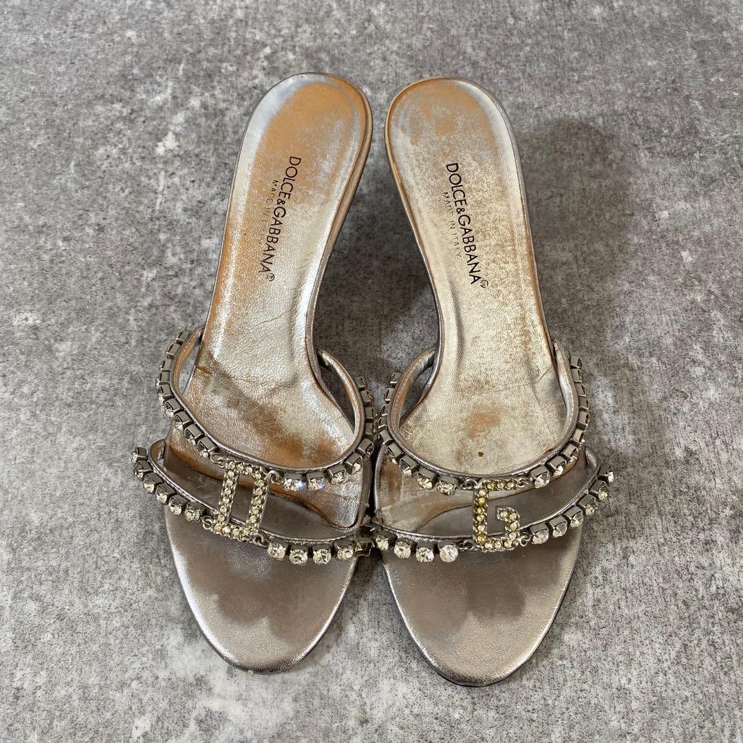 ドルチェアンドガッバーナ ハイヒール ビジュークリスタル ミュール