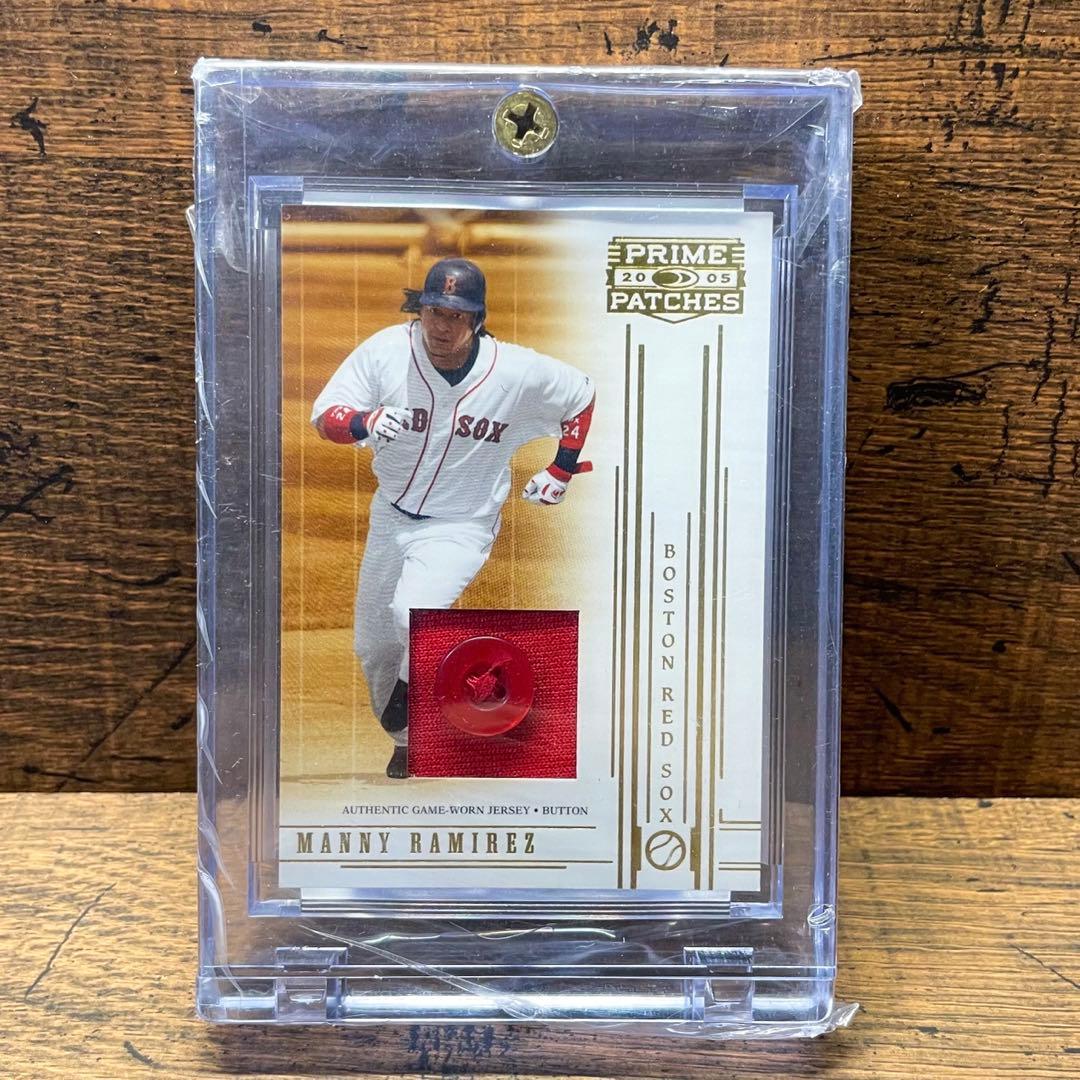 マニーラミレス世界4枚限定 激レア 実使用ボタン カード レッドソックス ◎マニー・ラミレス（レッドソックス） ヤ…：MLB2008―大リーグ