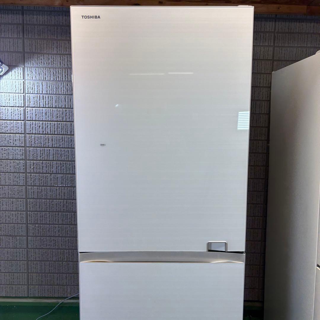 TOSHIBA 465L 冷蔵庫 おしゃれ ガラストップ【地域限定配送無料】
