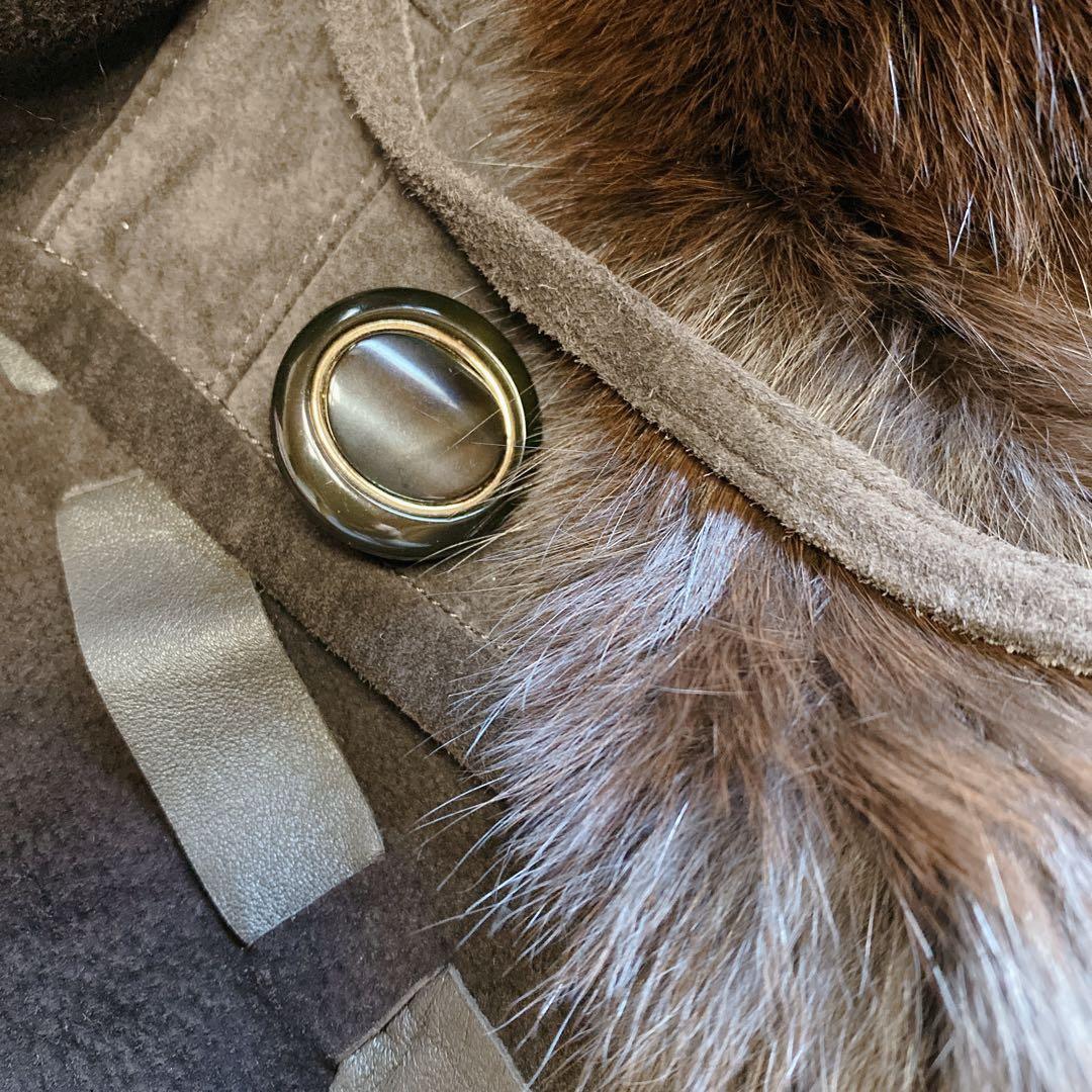 フリー】美品 Lamandora ポンチョ 豚革 大きいサイズ 日本製 コート