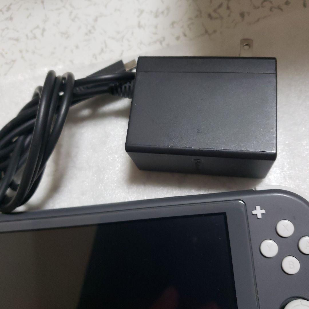 Nintendo Switch Lite グレー中古超美品充電器、SDカード付き