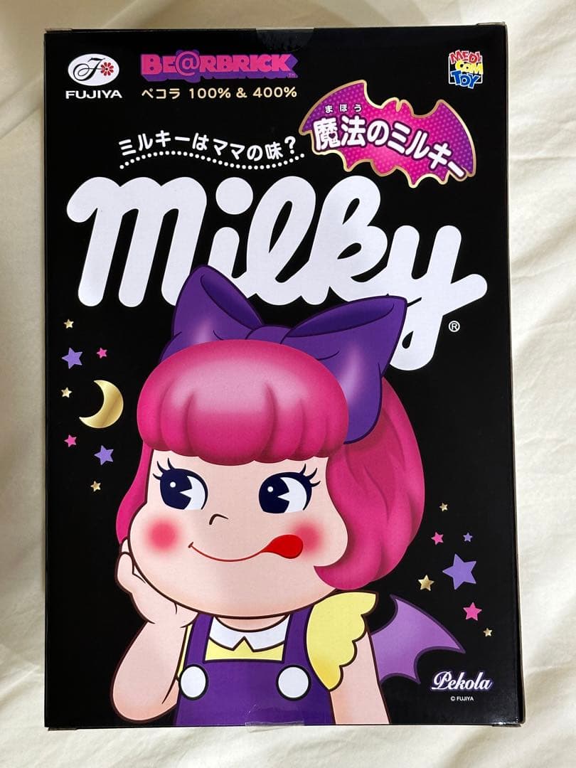 最終価格 ベアブリック ぺコラちゃん 100%&400% ペコちゃん 不二家 MEDICOM TOY - BE@RBRICK ペコちゃん (ミルキー65周年記念デザイン) 400％