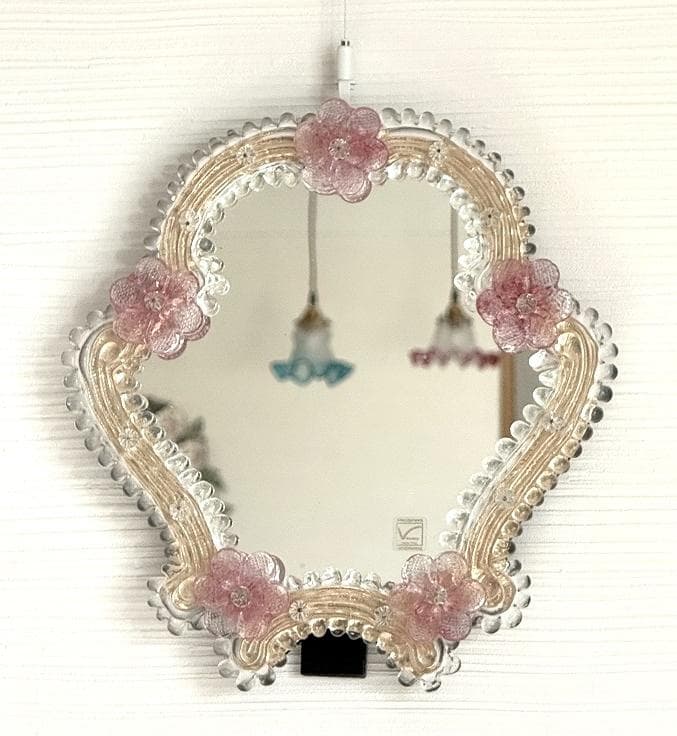 ムラーノガラス ＜B＞ 壁掛け・スタンドミラー ベネチアンガラス イタリア