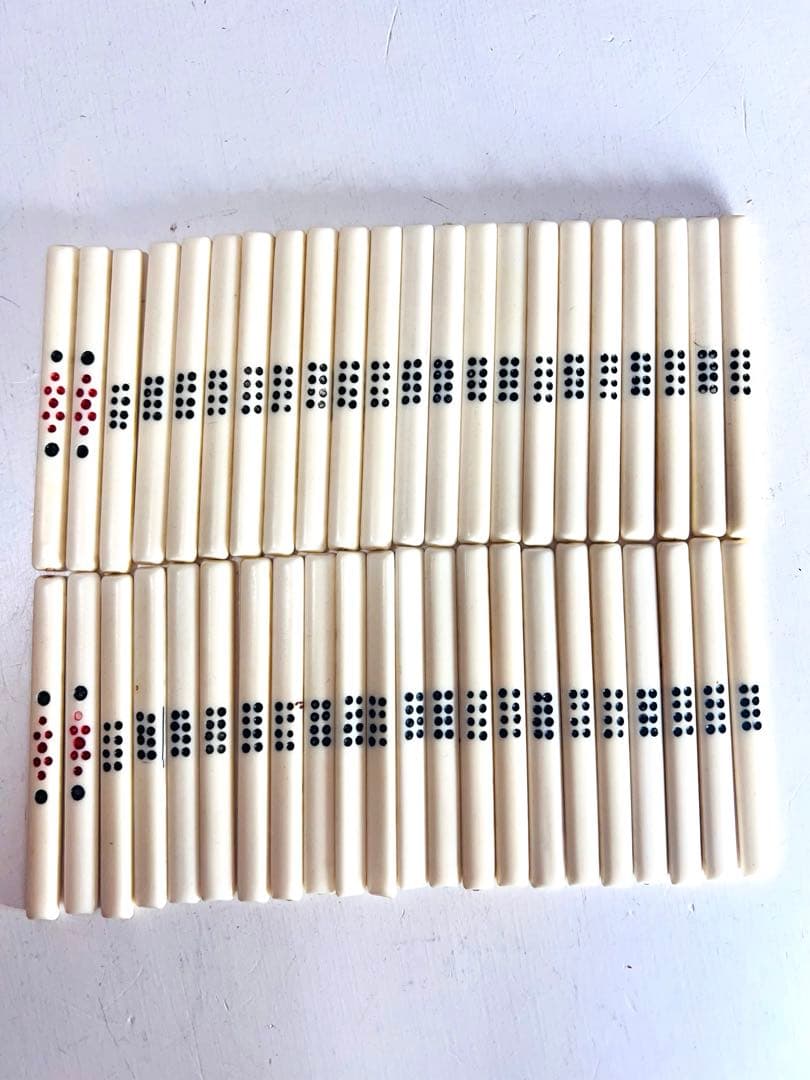 ミズノ丸一 麻雀牌 手彫 アール牌 背竹 昭和当時年代物 点数記録表新品