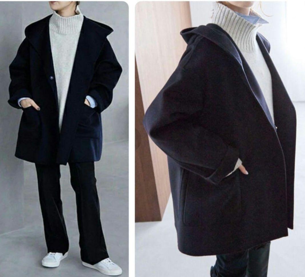 スローブイエナ ハミルトンダブルフェイスフードコート ウールリバー