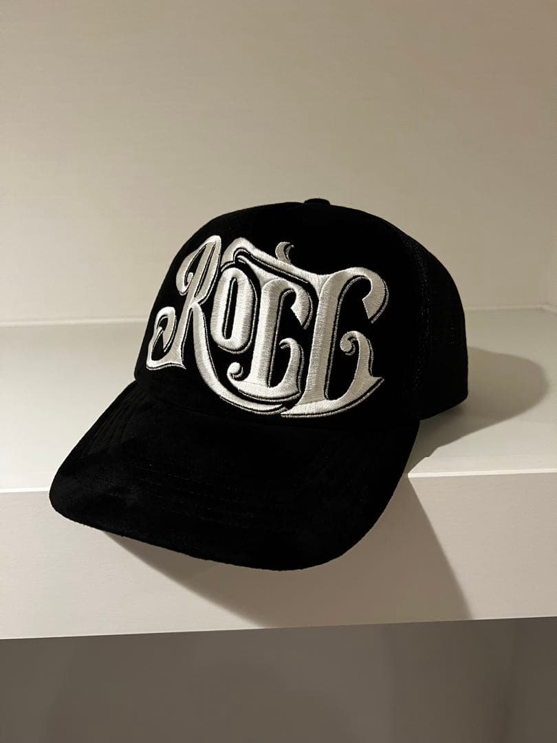 BACKLASH x ROLLコラボ刺繍ロゴ ベースボールメッシュキャップ 黒 ISAMU KATAYAMA BACKLASH - BACKLASH x Yohji Yamamoto x NEW ERA Cap