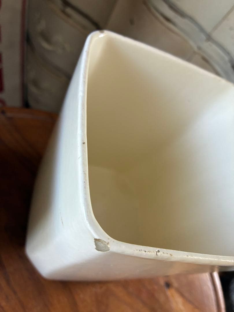 FJ様専用アンティーク 陶器 キャニスター ブルー 市松 バドンヴィレー