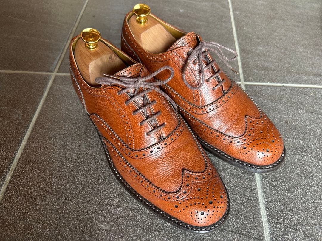 美品 リーガル ブラウン レザー ウィングチップ ドレスシューズ - メルカリ