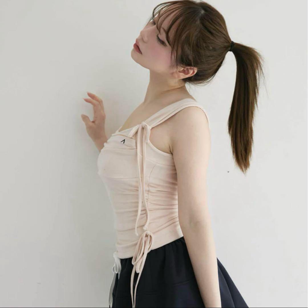 トップス andmary Lotta baby ribbon tops ANDMARY】Lotta baby ribbon tops