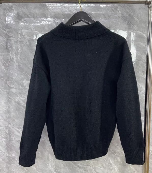 AMI PARISトブラックーポロニット ハート刺繍 L23 - メルカリ