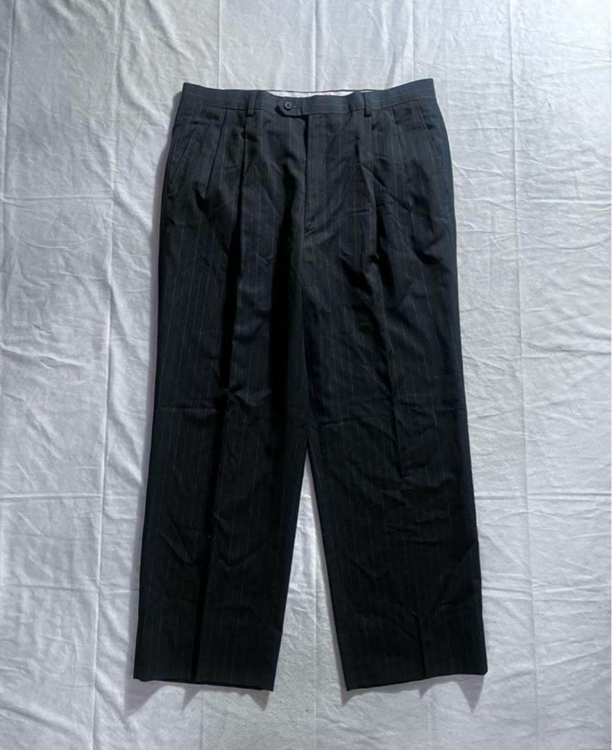 成人式 スーツ ディオール セットアップ ブラック ダブル ストライプ