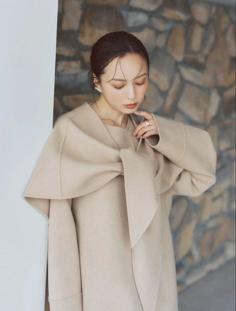 anuans リバーウールミドルマフラーコート - メルカリ