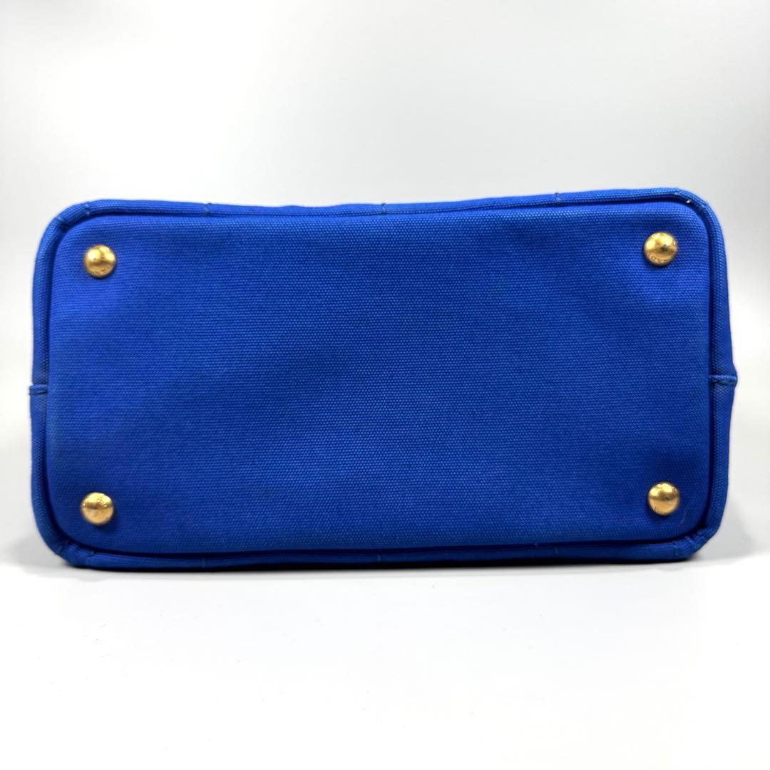 美品✨ PRADA カナパ S 2way ショルダー付 ブルー Cobalto - メルカリ