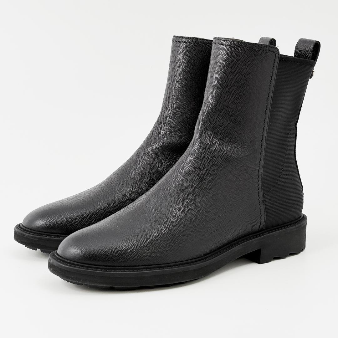 定価17万【極美品】フェラガモ サイドゴアブーツ バックロゴ 背面ロゴ