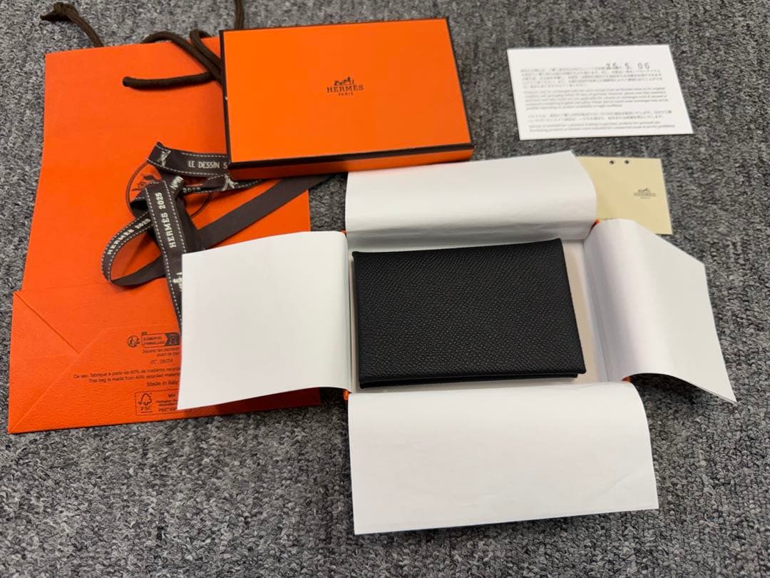 新品未使用 レア HERMES エルメス カルヴィ カードケース ブラック HERMES（エルメス） （新品・未使用品）エルメス カルヴィ カード