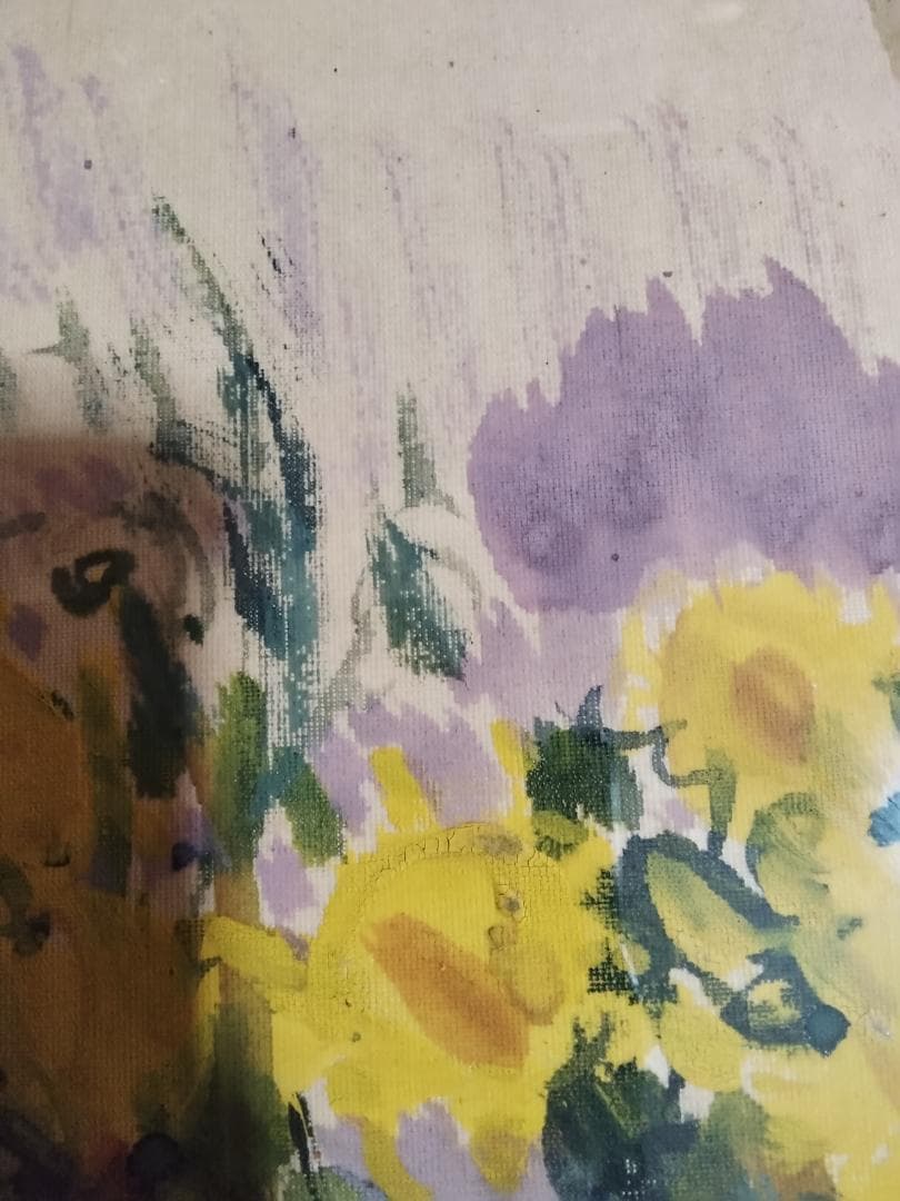 林武 花 ガッシュ4号真作絹本美術年鑑1号500万円2000万円評価大巨匠