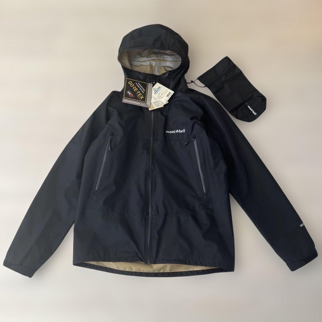 【新品】モンベル レインダンサージャケット ブラック　L 1128618袋付き mont-bell（モンベル） レインコート レインウェア メンズ レイン