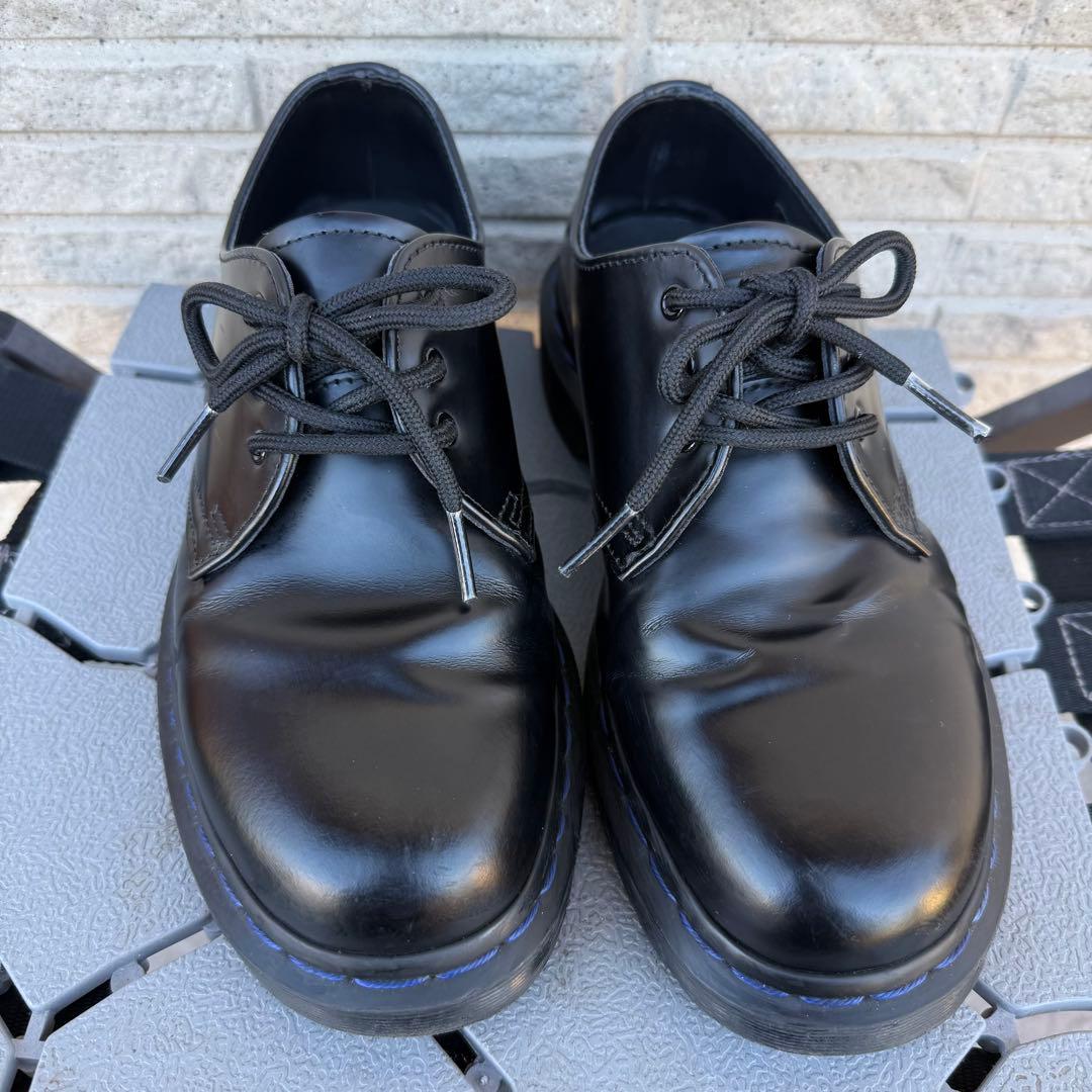 Dr.Martens 3ホールシューズ　ブラック　ネイビーステッチ 日本限定】1461 ネイビーステッチ 3 ホール シューズ