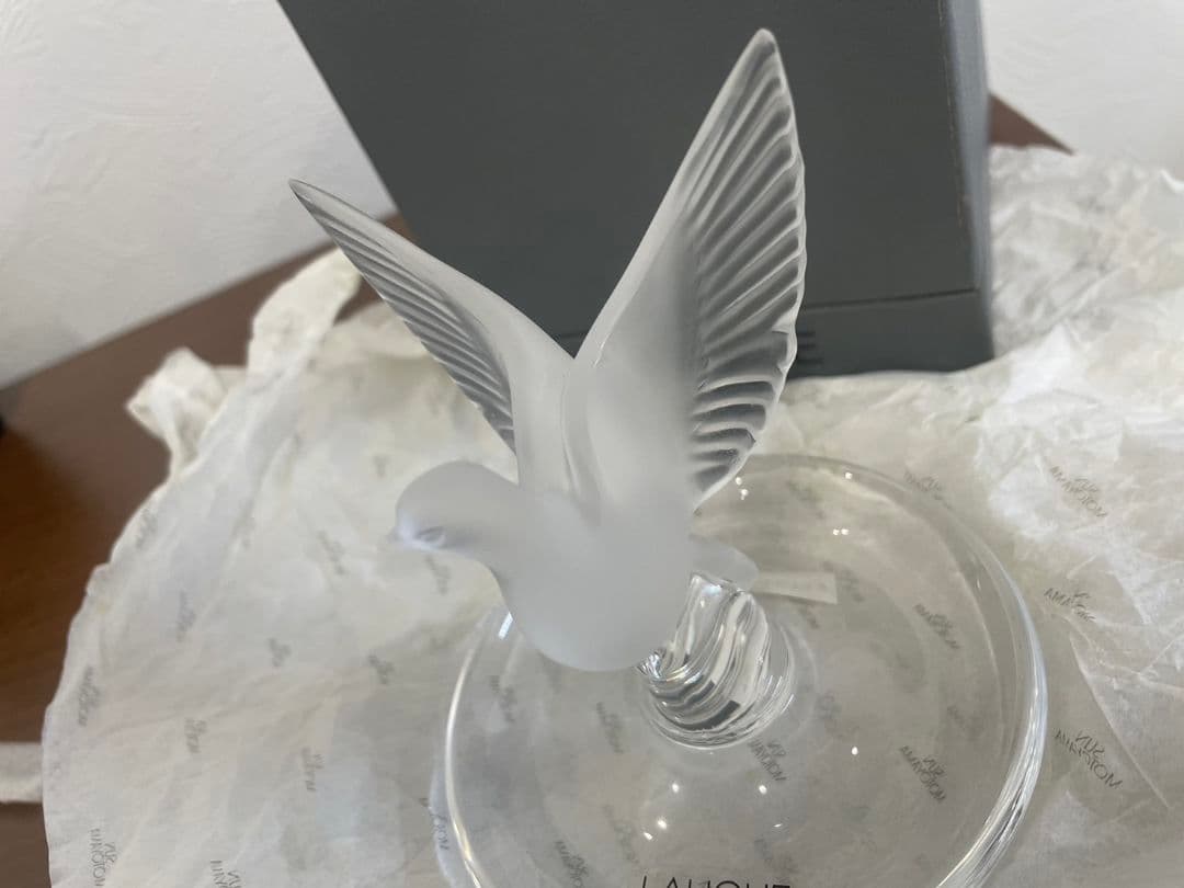 LALIQUE 鳩 リングトレイ 置物 小物入れ