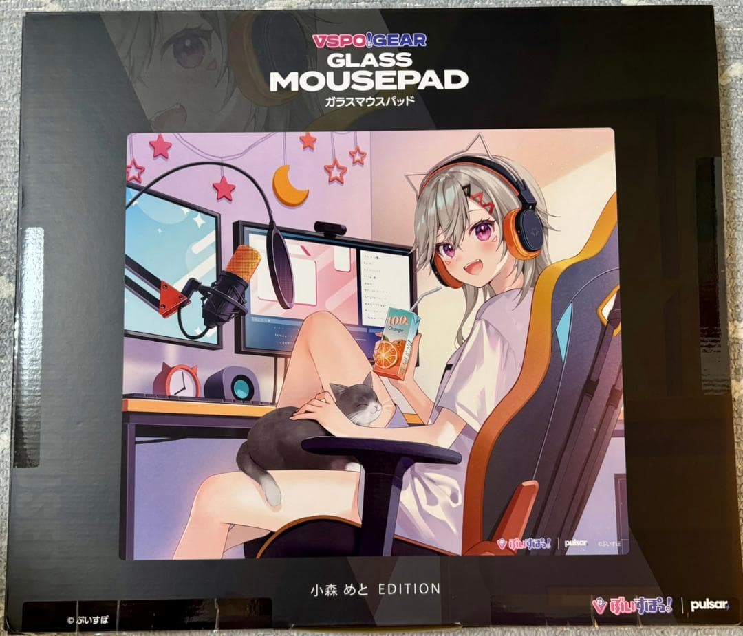 VSPO GEAR GLASS MOUSEPAD 小森めと EDITION ぶいすぽっ！公式ブランド『VSPO! GEAR』第2弾として「マウスパッド