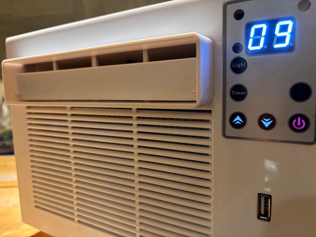 窓用ミニエアコン デジタル表示 キャンピングカー ポータブルエアコン