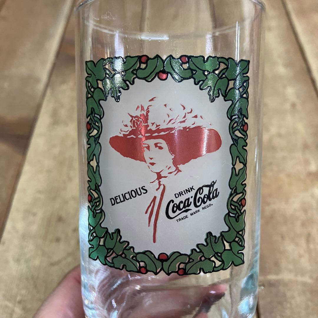 D-4 希少 コカ・コーラ ヴィンテージグラス 3客セット ヒルダ