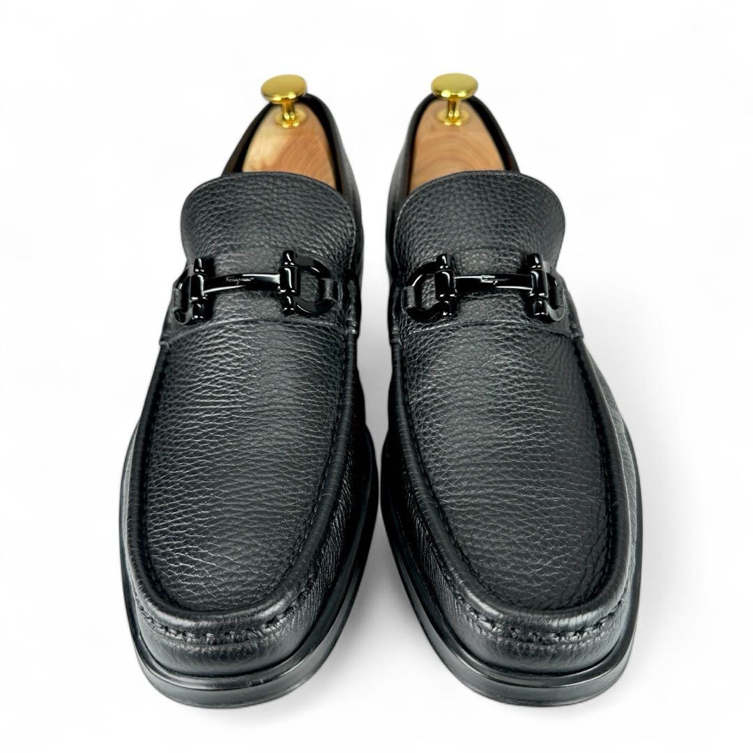 ☘️極美品 サルヴァトーレフェラガモ モカシン ガンチーニ シボ革