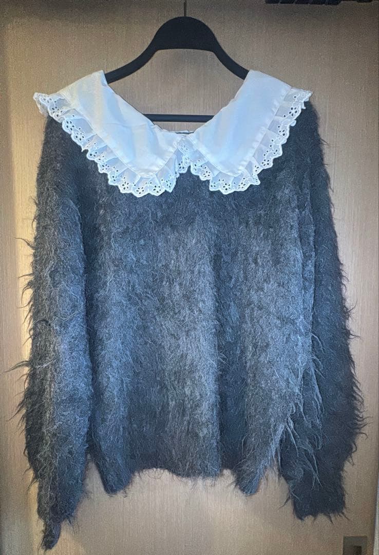 セーラー襟付きシャギールーズニット namiコラボ Chico - メルカリ