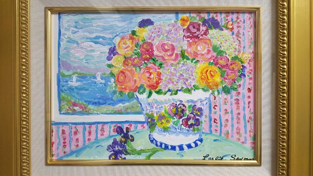 真作】レスリーセイヤー油彩4号