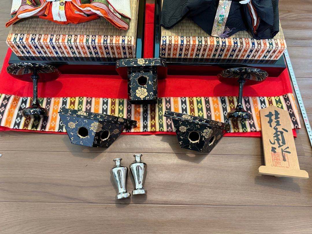 送料込み‼︎京風アンティーク雛人形セット＆お道具類