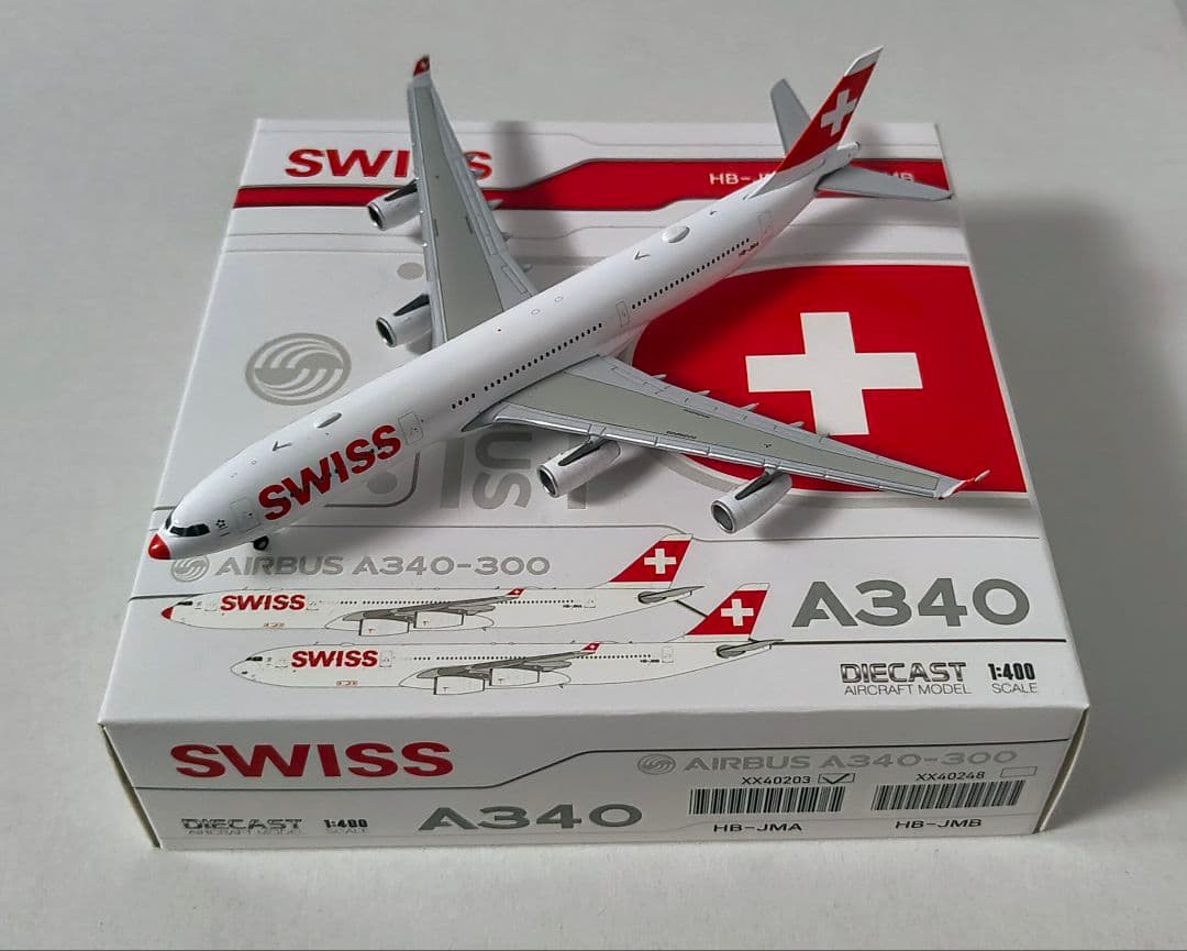 スイスインターナショナル A340-300 HB-JMA 1/400 1/400 A340-300 スイス国際航空「Zurich」 HB-JMB | ひこ