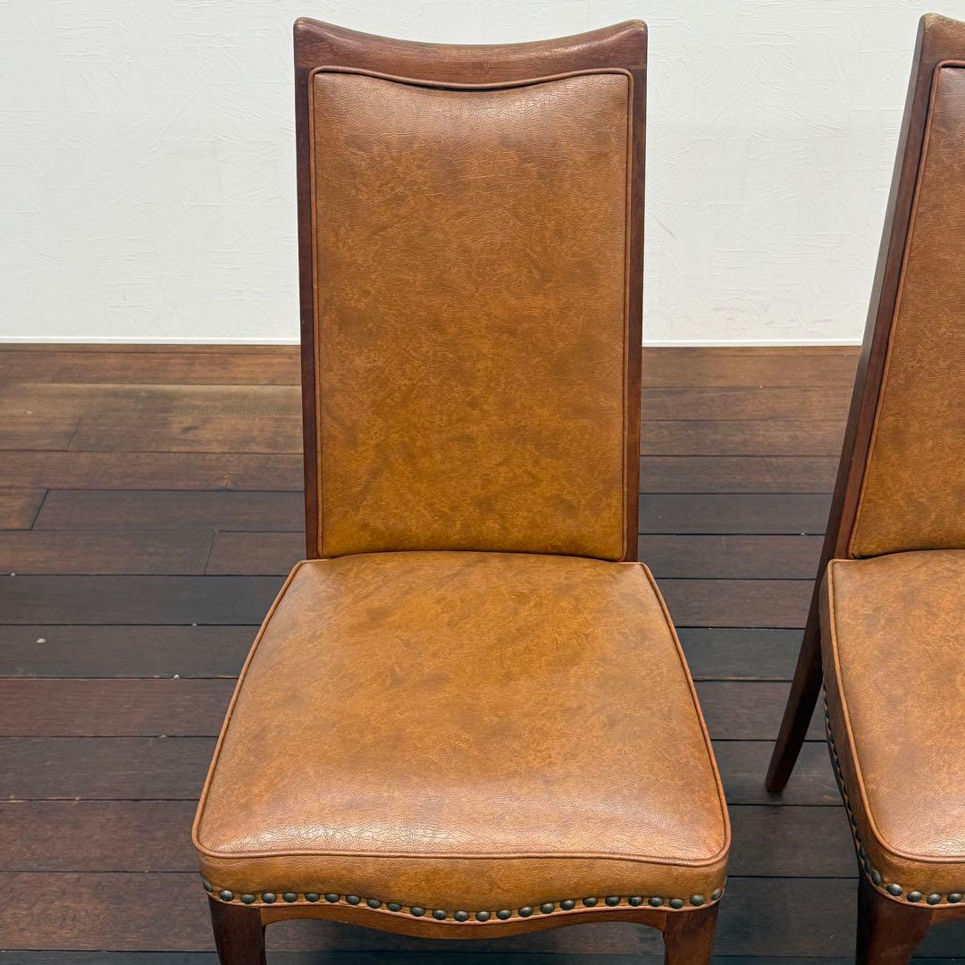 H22K7d マルニ木工 ベルサイユ 猫脚 ダイニングチェア 2脚セット