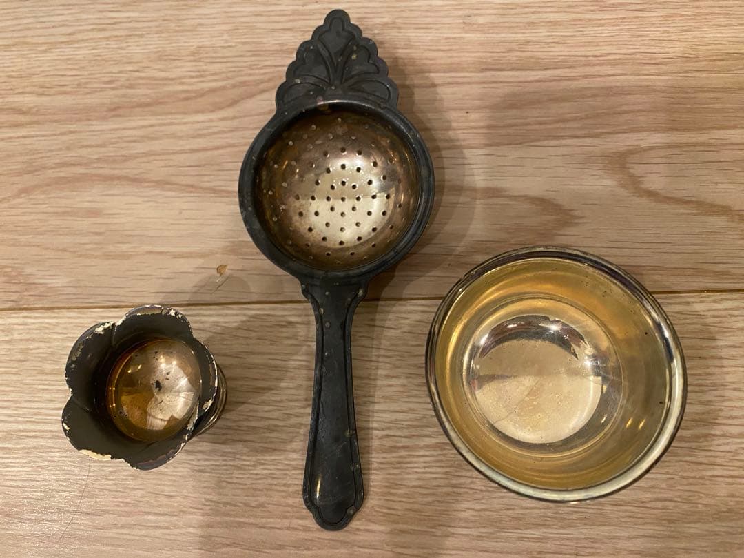 【WAKO】ティーストレイナー　アンティーク食器 WAKO】ティーストレイナー アンティーク食器 WAKO】ティーストレイナー