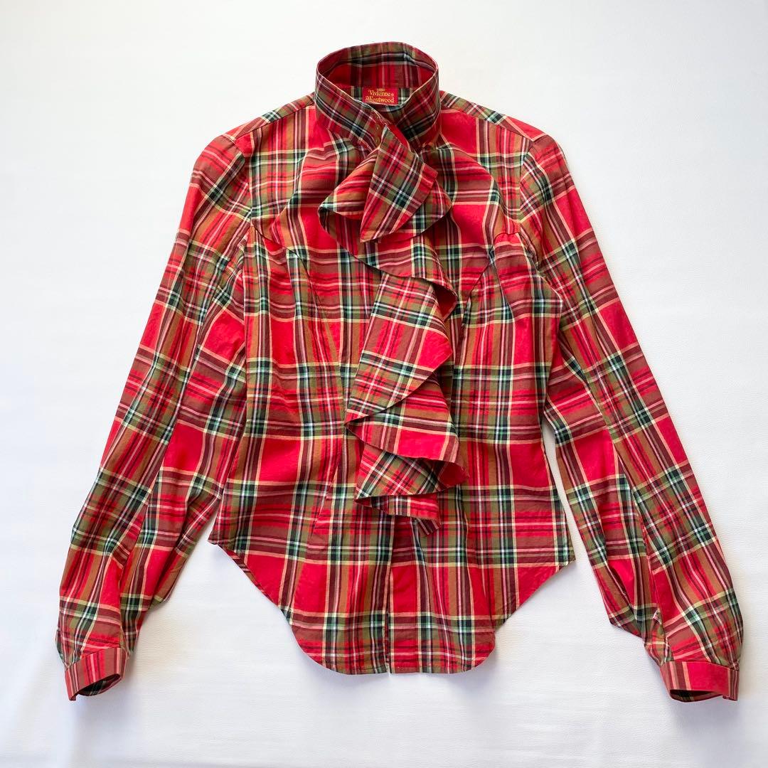 【美品】ヴィヴィアンウエストウッド　ブラウス　フリル　オーブボタン　イタリア製 ｵｰｶﾞﾆｯｸｵｰﾌﾞｼﾞｬｶｰﾄﾞﾌﾘﾙﾎﾞｳｼｬﾂ（シャツ/ブラウス）｜Vivienne Westwood