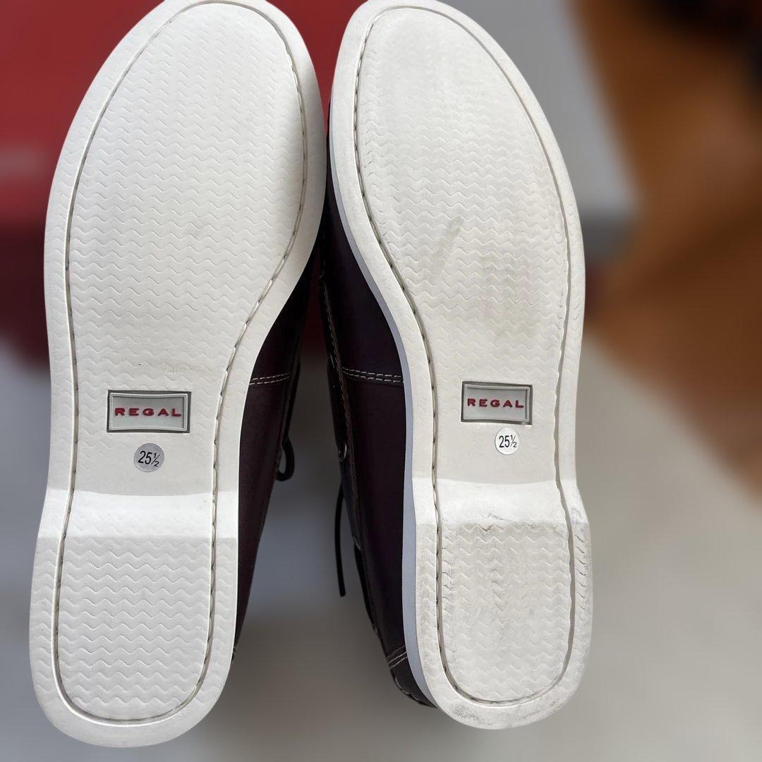 REGAL ダークブラウン デッキシューズ 25.5cm