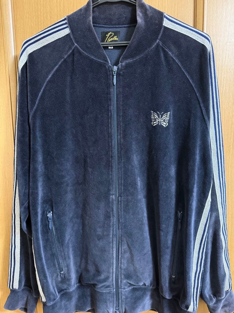 needles ニードルズ ベロア トラックジャケット Mサイズ ネイビー