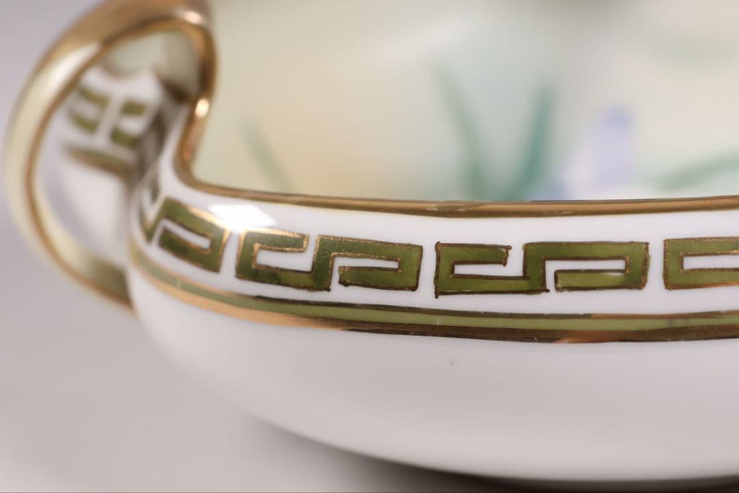 CM307】オールドノリタケ 草花 三耳 皿 鉢 幅18.3cm 金彩 水仙 - メルカリ