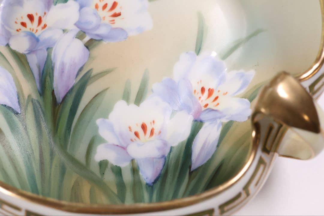 CM307】オールドノリタケ 草花 三耳 皿 鉢 幅18.3cm 金彩 水仙 - メルカリ