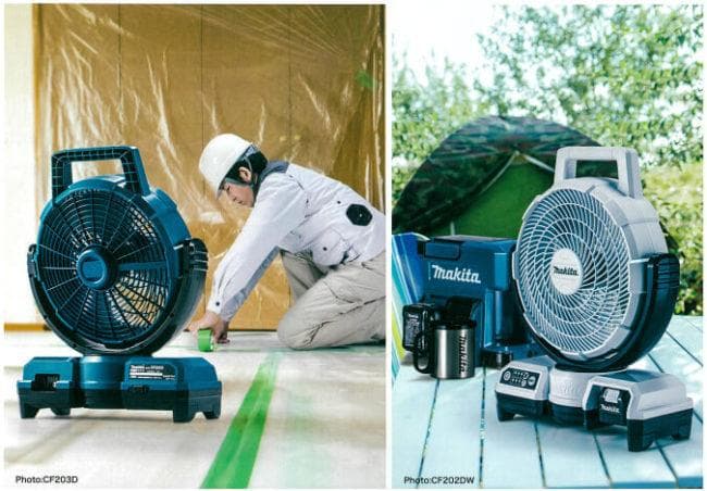 ■マキタ 14.4V 18V 充電式ファン CF203DZ 青 コードレス扇風機
