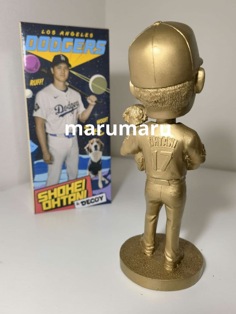 本物]8月28日来場者限定 大谷翔平&デコピン ゴールド 金色