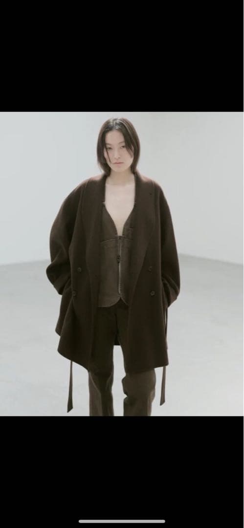 ENOF イナフ wool rever half coat ブラウン 02 - メルカリ