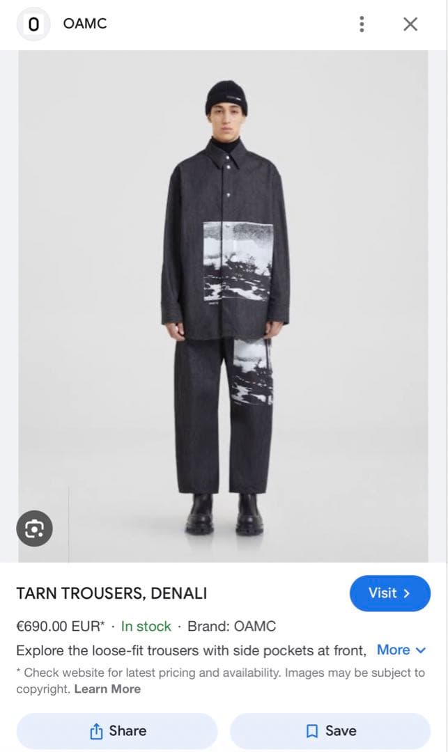 OAMC 23aw DENALI Relaxed Jeansデニムパンツの通販はau PAY