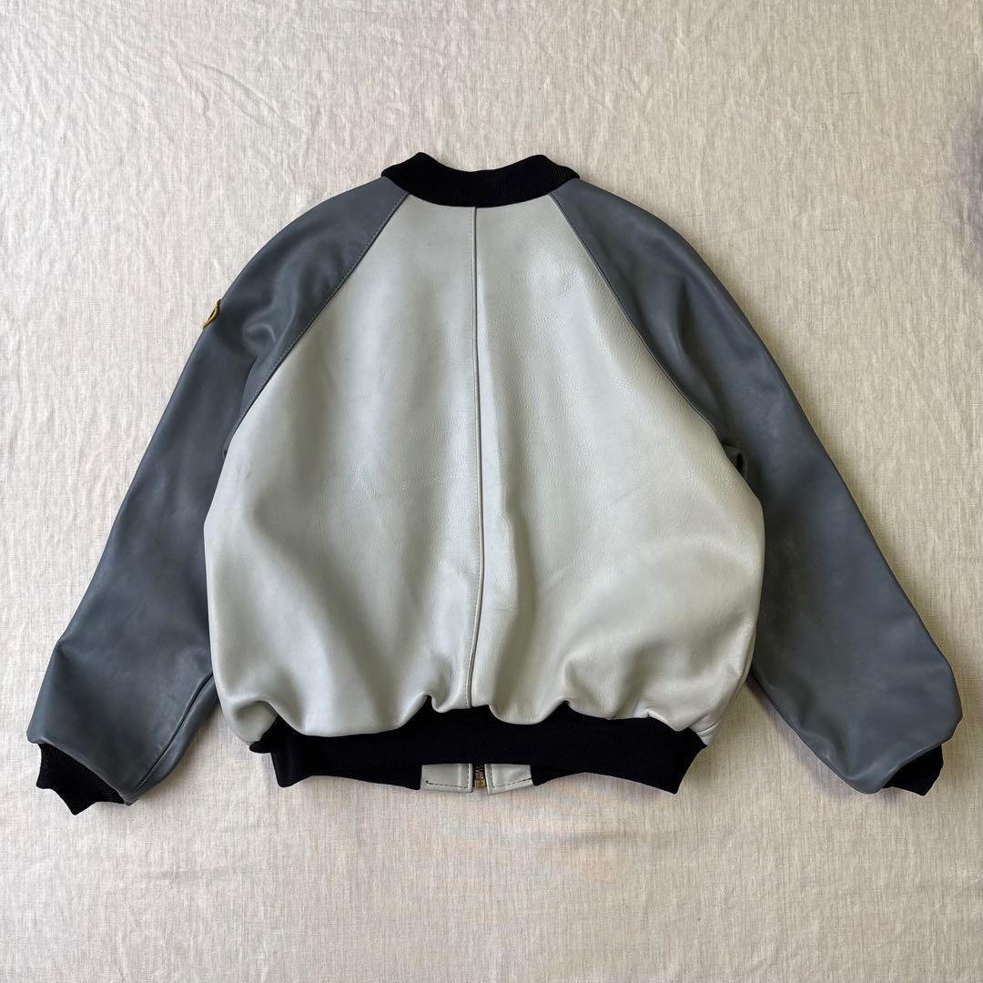 希少ビックサイズ VANSON オールレザー スタジャン チームジャケット