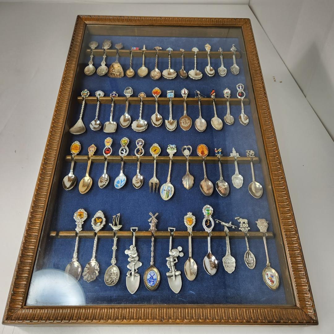 スーベニアスプーンセット木箱ケース付まとめて47本コレクション　アンティーク Amazon.co.jp: 30本セットスーベニアスプーン 世界のスプーン 海外製