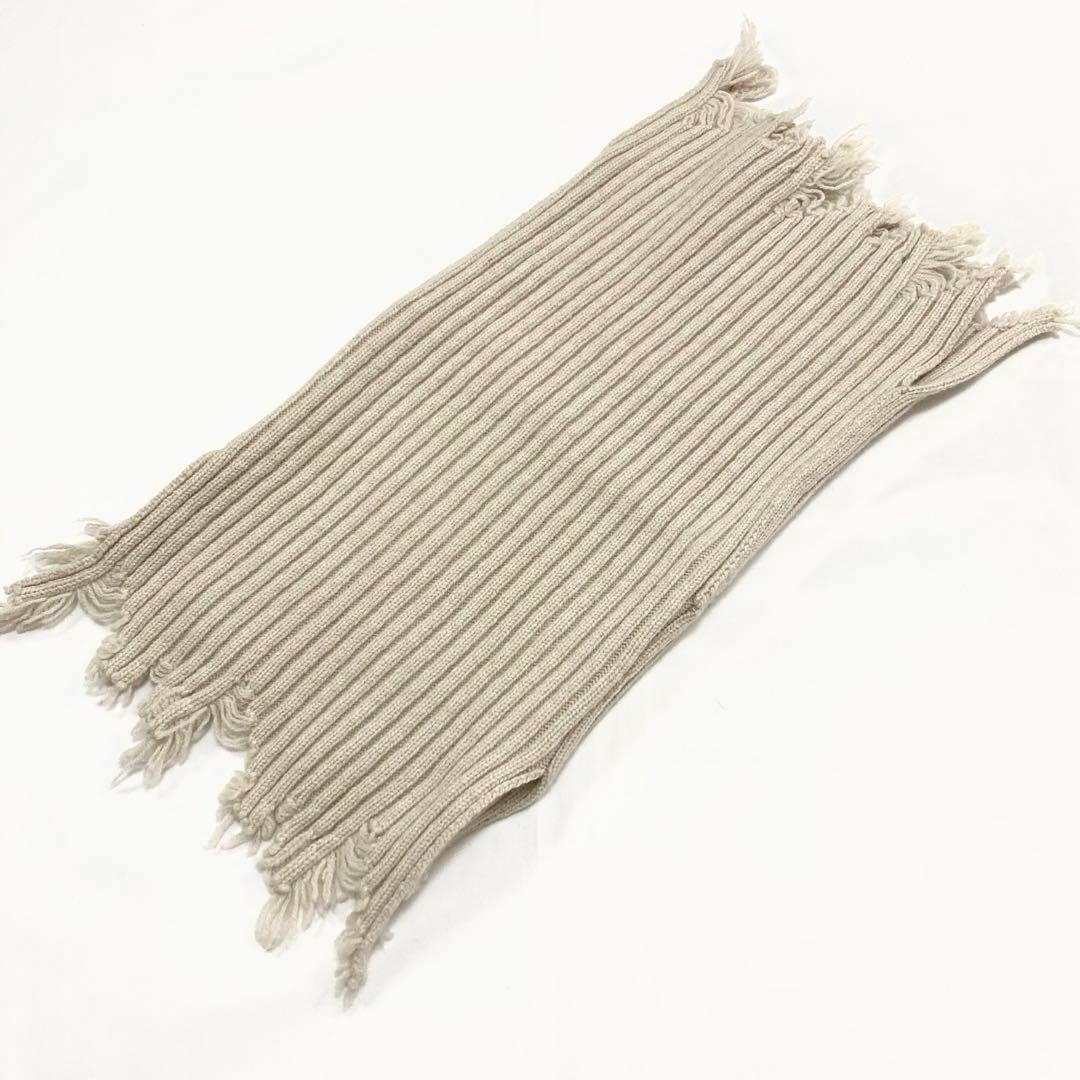 Y's 21AW 美品 リブニット 解れ加工 スヌード アイボリー