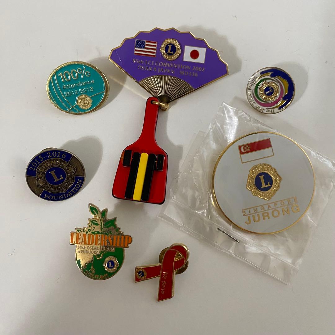 ライオンズクラブ ライオンズ バッジ ピンバッジ ネクタイピン 金属