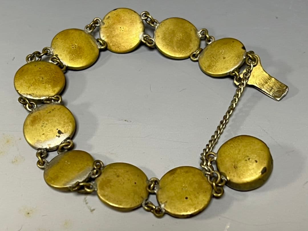 アンティークブレスレット　京都　薩摩焼花鳥文ブレスレット《明治大正期》里帰り