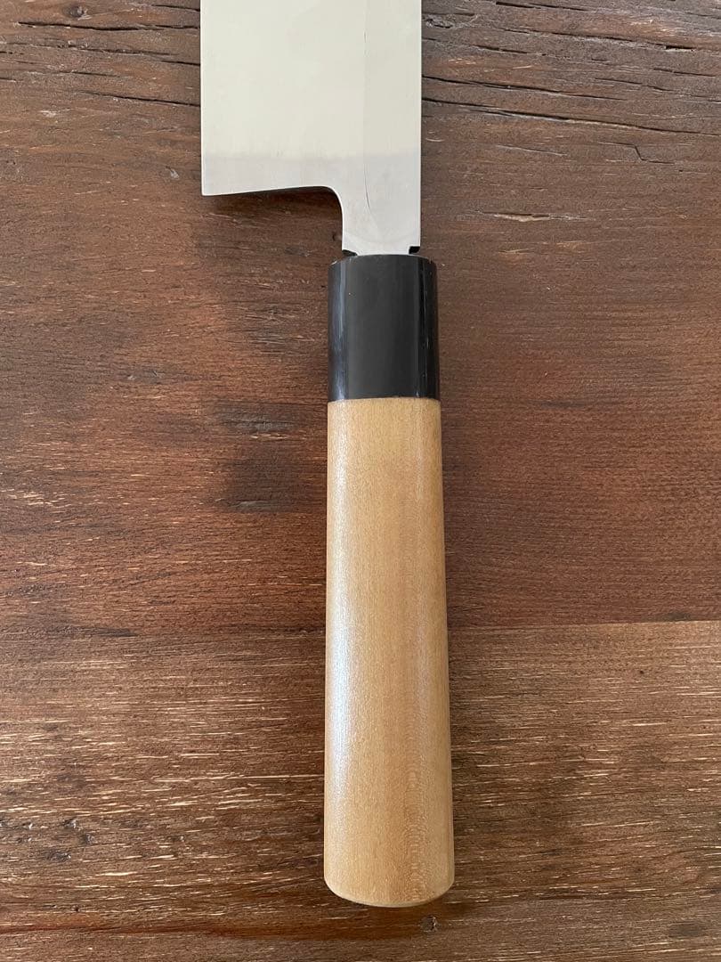 沖芝吉貞作 吉貞造 鎌型薄刃包丁 八寸 霞 白鋼 - メルカリ